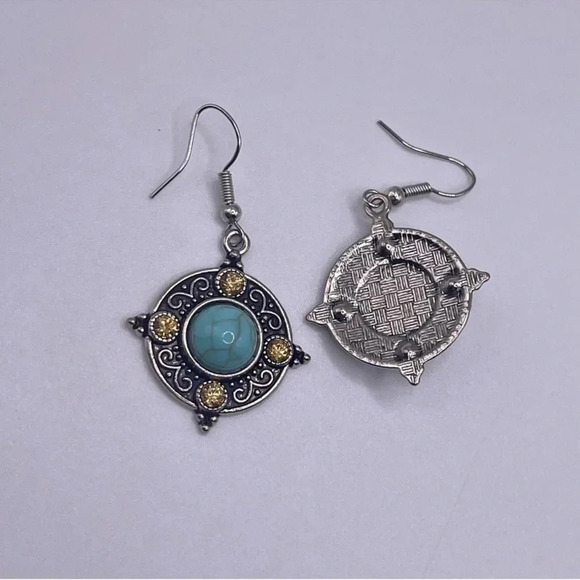 Bohemian Turquoise Earrings - Picture 4 of 4